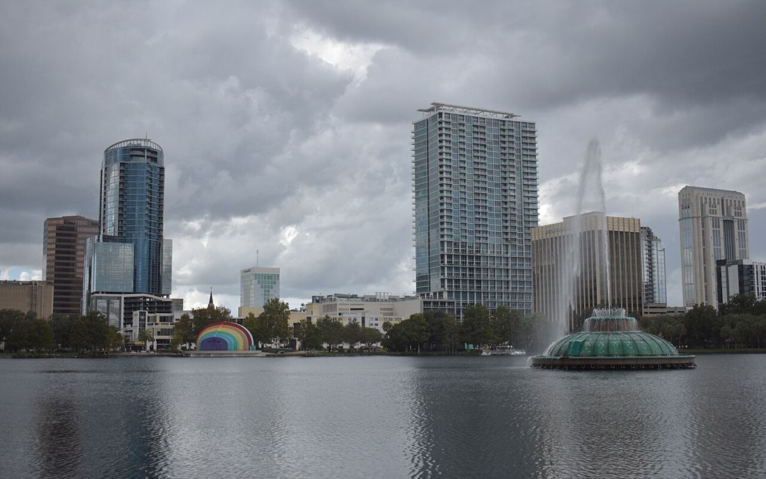Lake Eola and the downtown Orlando skyline